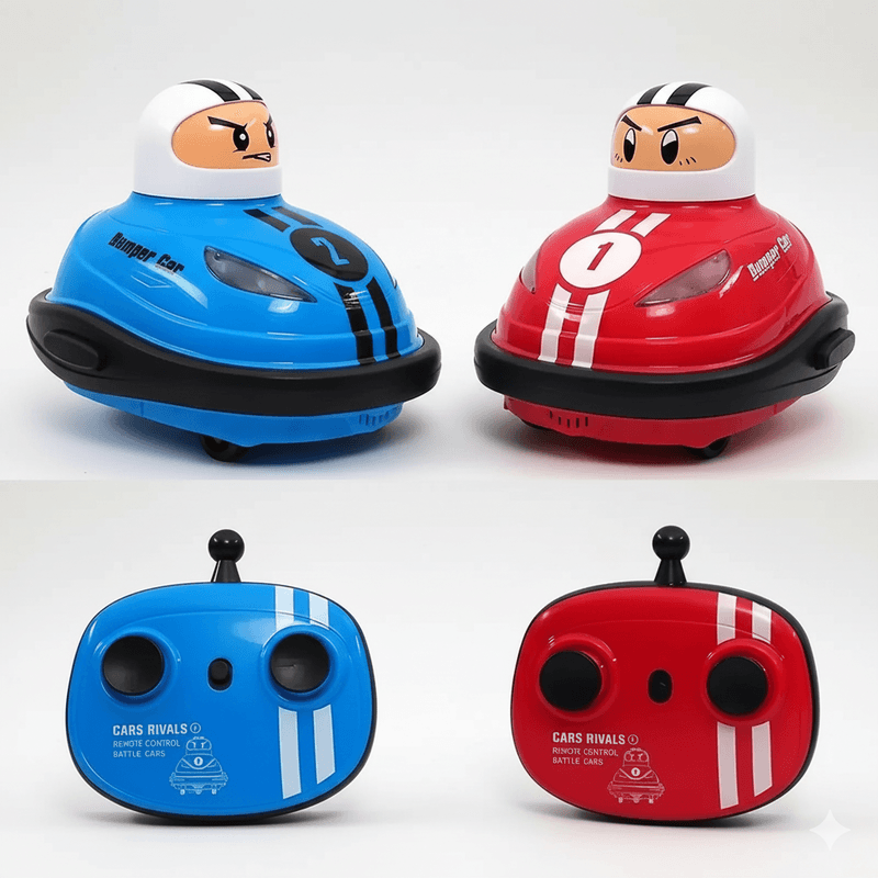 Twin Pack Remote Control RC Bumper Car Battle Toy Set
